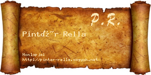 Pintér Rella névjegykártya